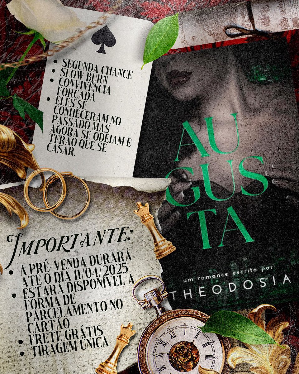 🚨 ÚLTIMA SEMANA DE PRÉ-VENDA DO LIVRO AUGUSTA 🚨
Isso mesmo, o físico de AUGUSTA ficou à venda e se você ainda não comprou, então essa é a última semana que você tem para comprar 👄 Segue fio com mais informações e combos👇🏼
