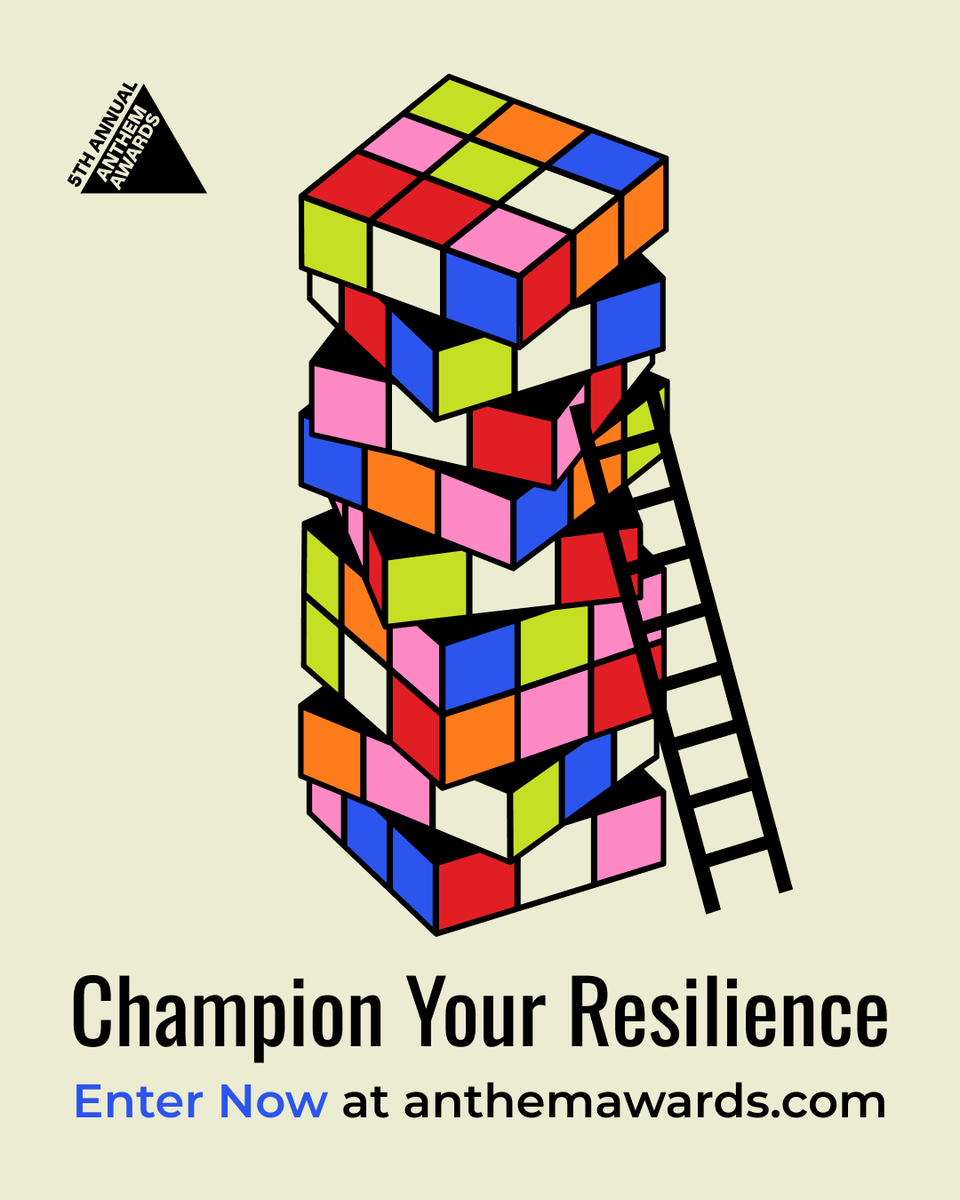 Entries for The 5th Annual Anthem Awards are officially open 📣

👉 Enter the 5th Annual Anthem Awards by the Early Entry Deadline on Friday, June 6th: vist.ly/3mzccpd 

#anthemawards