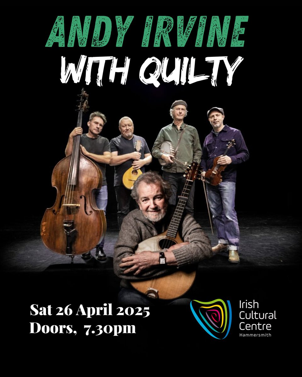 Join us at The Irish Cultural Centre @myicclondon on Sat 26 April 2025 for a magical night of Irish &amp; Swedish folk music with legend Andy Irvine and top Scandinavian trad group Quilty.

Tickets: irishculturalcentre.co.uk/event/andy-irv…

#FolkMusic #IrishMusic