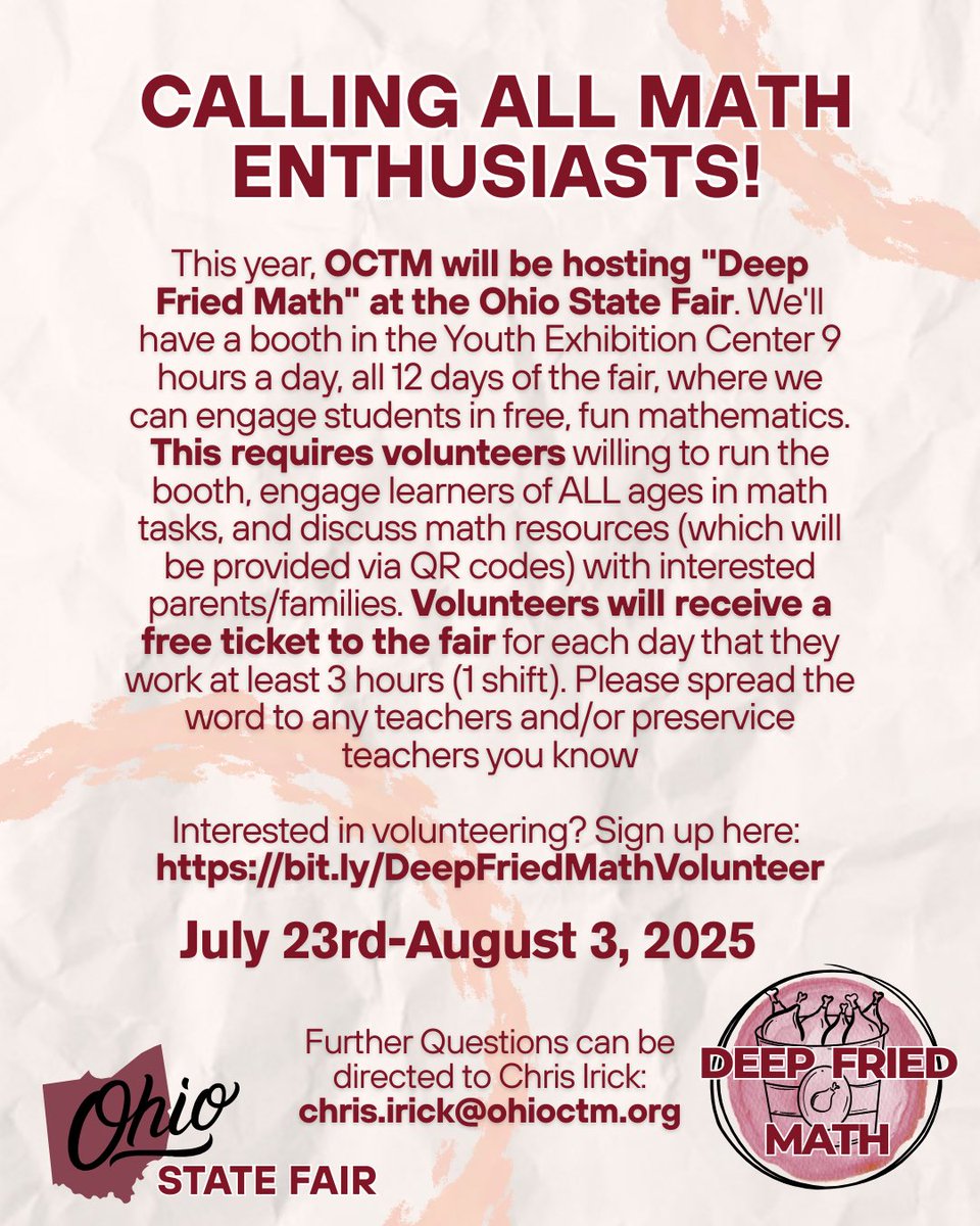 Ohio Council of Teachers of Mathematics tweet media