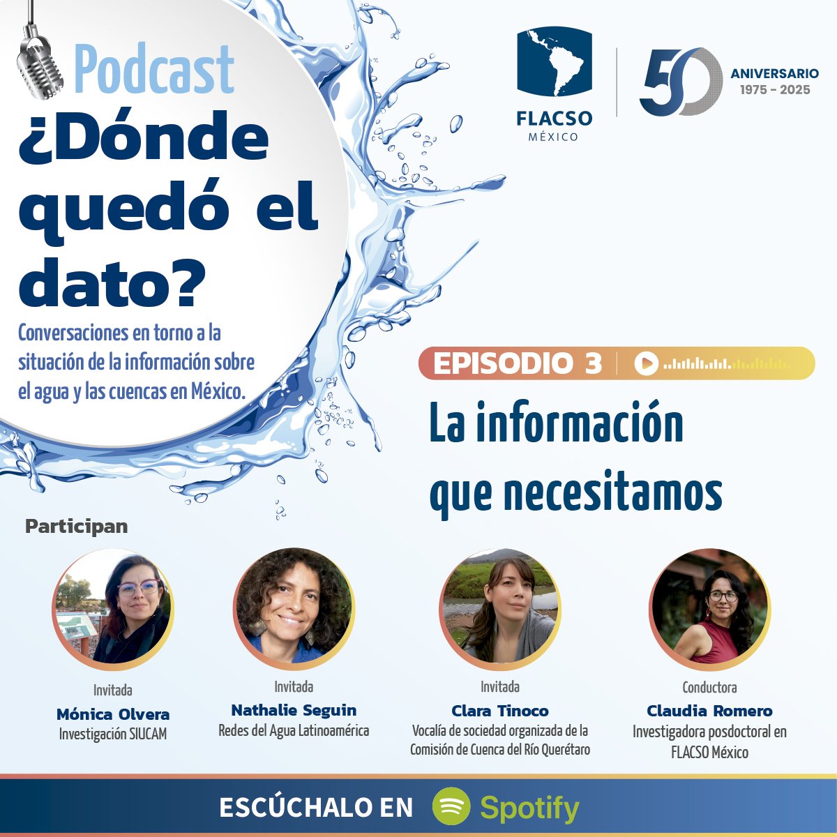 deheatl's tweet photo. Ya al aire el capítulo 3 del podcast "¿Dónde quedó el dato? Conversamos con tres defensoras del agua sobre el papel de la academia y la sociedad civil en la generación, divulgación y acceso a la información hídrica. https://t.co/AQWFJfFtCR
