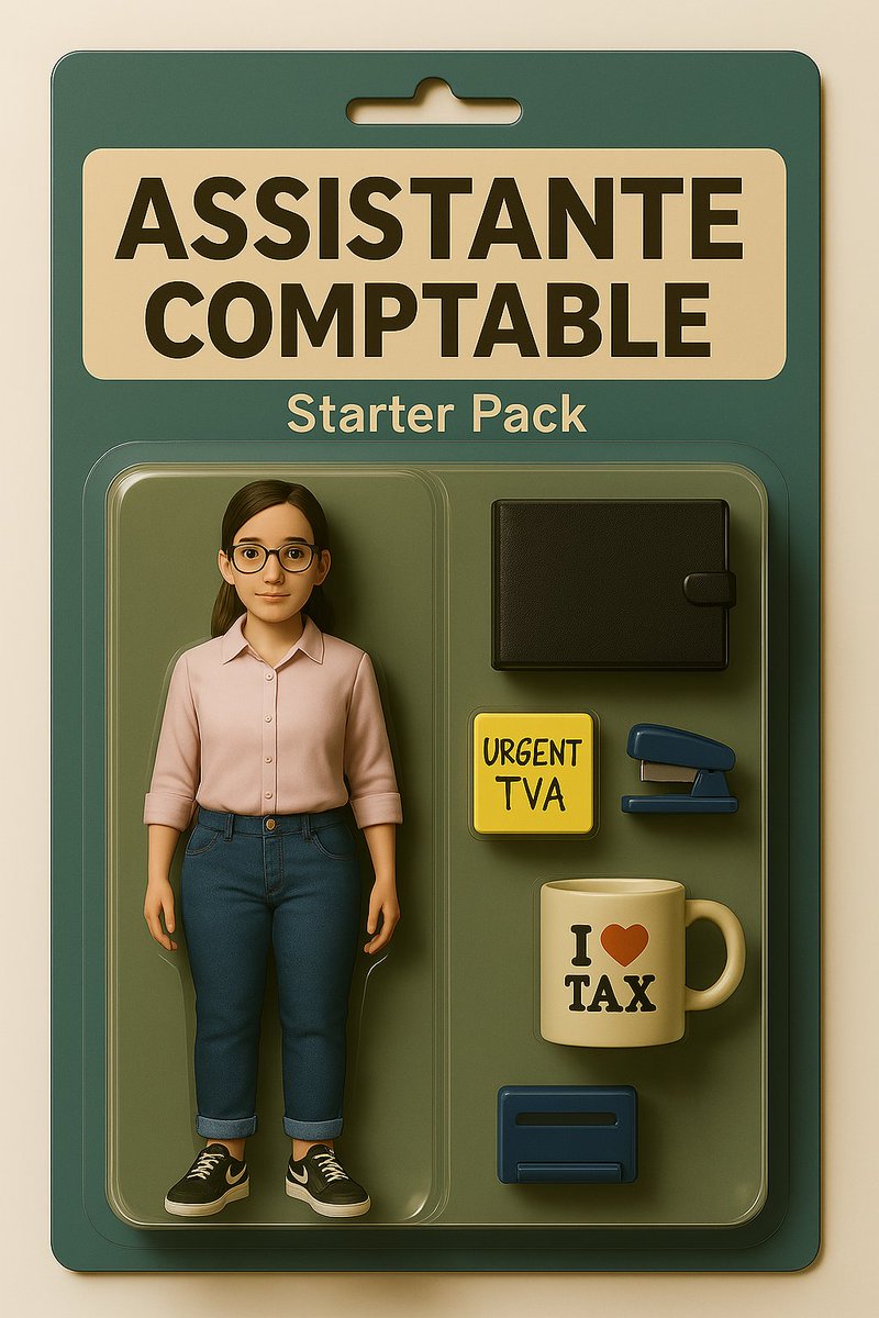 VieDeComptable1's tweet image. [Trend IA] Faites défiler pour découvrir votre figurine et comment l’IA vous imagine si vous étiez un jouet en vente en grande surface 🧸🤖
Collaborateur, gestionnaire de paie, alternant, expert-comptable… mais pas que 👀
#Compta #DCG #DSCG #ExpertComptable