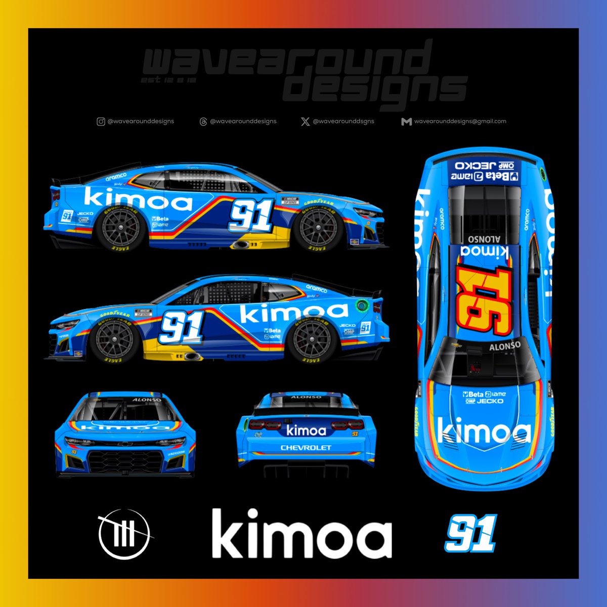 wavearounddsgns's tweet photo. Probably one of the most wanted drivers in the #Project91 car!
•
@alo_oficial @Kimoa @TeamTrackhouse @THProject91 
•
#NASCAR #F1 #FernandoAlonso #TrackhouseRacing #Project91 https://t.co/F6I0RyOagE