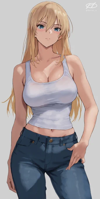 (o'д`o)。oO(なぜ服装で着飾る必要があるの?機能こそが美でしょ)と(フランス艦が聞いたら転覆しそうなことを)思うドイツ人ビスマルクさんであった イン ジーンズ 