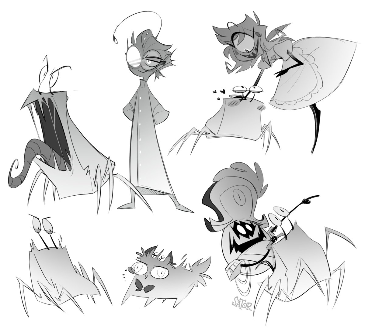 I love Baxter's little bag creature
It reminds me of a dnd mimic or the Luggage from Discworld

#HazbinHotel
