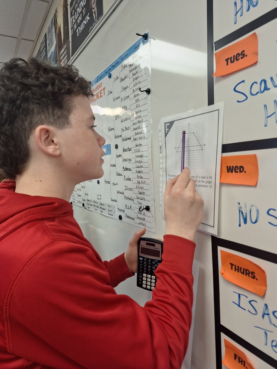 HCSDmiddle's tweet photo. Mr. Fink's Math classes are working on the Pythagorean Theorem and finding the distance on a coordinate plane. They are going around the room to solve problems that they could use in their day to day lives. What a great life skill to have! https://t.co/L1RoUspWPy