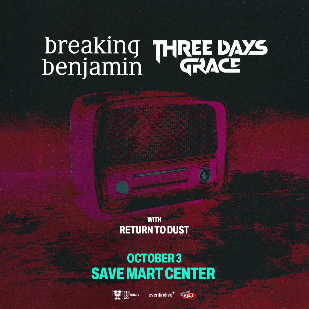savemartcenter's tweet photo. 🚨 JUST ANNOUNCED 🚨
Breaking Benjamin &amp; Three Days Grace are bringing their co-headlining tour to the Save Mart Center on October 3rd! 🤘🔥

Tickets go on sale THIS FRIDAY at 10AM — don’t miss it! 🎟️
#BreakingBenjamin #ThreeDaysGrace #SaveMartCenter #asmglobal #smcrocks https://t.co/GcOqR2cAfN
