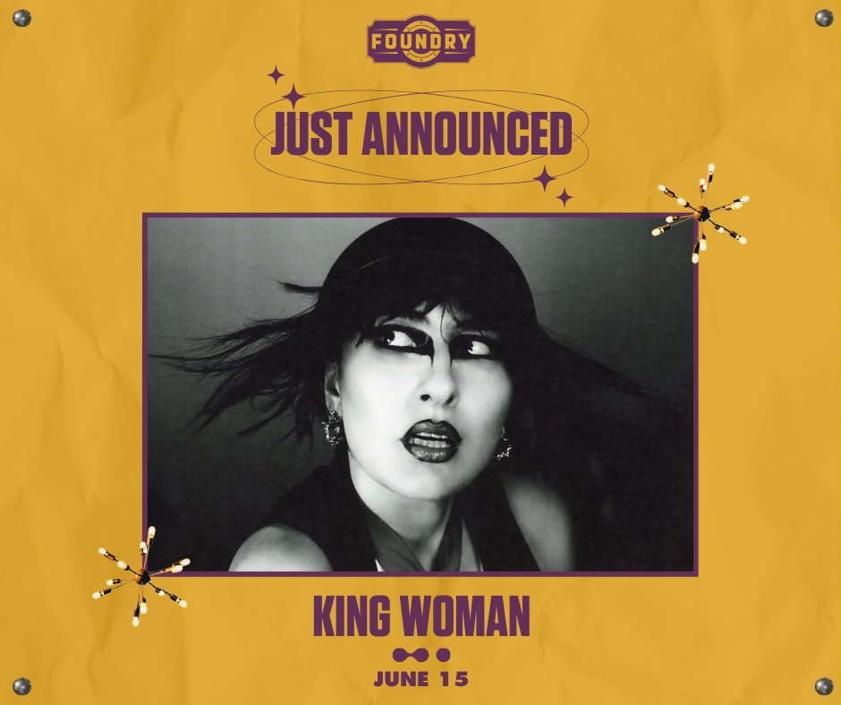 JUST ANNOUNCED ❤️‍🔥 <a href="/kngwmn/">Kris Esfandiari</a> with Nuxx Vomica at The Foundry on June 15!

Tickets are ON SALE NOW!

🎫 👉 livemu.sc/42vNJd7