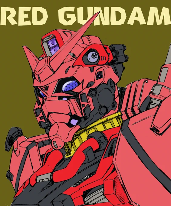 「機動戦士Gundam GQuuuuuuX」放送開始記念ってことで"赤いガンダム"をざっくり描いてみた。これをアニメで動かそうってのは狂気ですわ(泣)それはともかく、第1話を楽しみにして今日は寝る。 #GQuuuuuuX #ジークアクス 