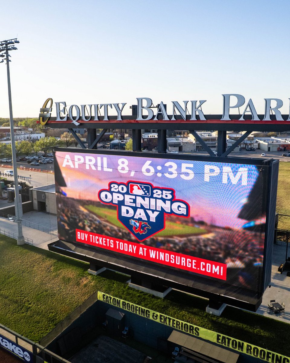 New favorite day of the year! ⚾

Join us tonight for the first official #OpeningDay at Equity Bank Park... Let's Play Ball!