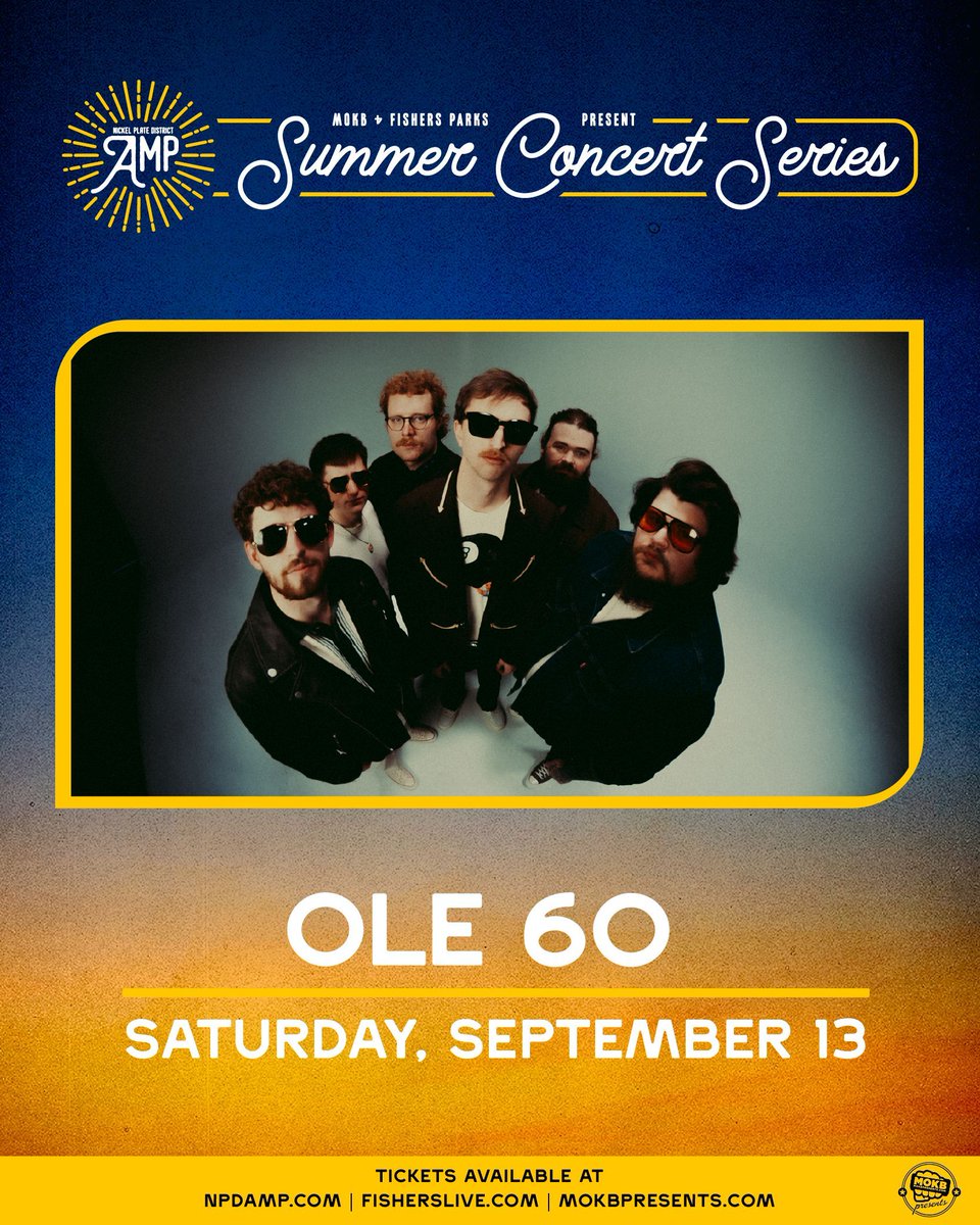 JUST ANNOUNCED 👊 MOKB &amp; Fishers Parks Present Ole 60 at Nickel Plate District Amphitheater on Saturday, September 13th!
General on sale for these show is this Friday, April 11th at 10AM 🎵
Sign up for presale access : shows.mokbpresents.com/p/ole60presale