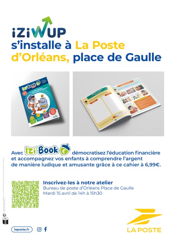 La Poste Groupe CVL (@lpnews_cvl) on Twitter photo 💡Envie d'accompagner vos enfants dans l'apprentissage de la gestion de l'argent ?
👍Nous avons la solution avec un atelier entièrement gratuit au bureau de poste de <a href="/VilledOrleans/">Ville d'Orléans</a> - place de Gaulle le 15 avril.
👇Inscriptions via le QR code ou en bureau de poste 💡Envie d'accompagner vos enfants dans l'apprentissage de la gestion de l'argent ?
👍Nous avons la solution avec un atelier entièrement gratuit au bureau de poste de <a href="/VilledOrleans/">Ville d'Orléans</a> - place de Gaulle le 15 avril.
👇Inscriptions via le QR code ou en bureau de poste