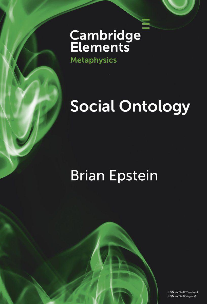 Cambridge University Press - Philosophy (@cambup_philnyuk) on Twitter photo New Cambridge Element Social Ontology by <a href="/bepst/">Brian Epstein</a> out now! Read Open Access at
cup.org/3FXPt61
#cambridgeelements #openaccess #philosophy New Cambridge Element Social Ontology by <a href="/bepst/">Brian Epstein</a> out now! Read Open Access at
cup.org/3FXPt61
#cambridgeelements #openaccess #philosophy