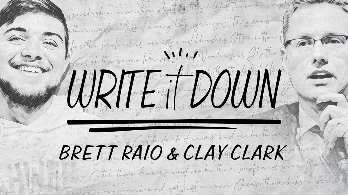 TheClayClark's tweet photo. Write It Down | Brett Raio & Clay Clark
To discover more original music by Brett Raio and Clay Clark click the links below:
https://t.co/T6bM0CoxnT
https://t.co/PWpZyiMqrK
https://t.co/rua9kiKfsD
#WhiteMamba
@WhiteMamba
#BrianScalabrine
#Scalabrine
#BigScal
#Scallenge
#TeamWhiteMamba
#ScalWhiteMamba