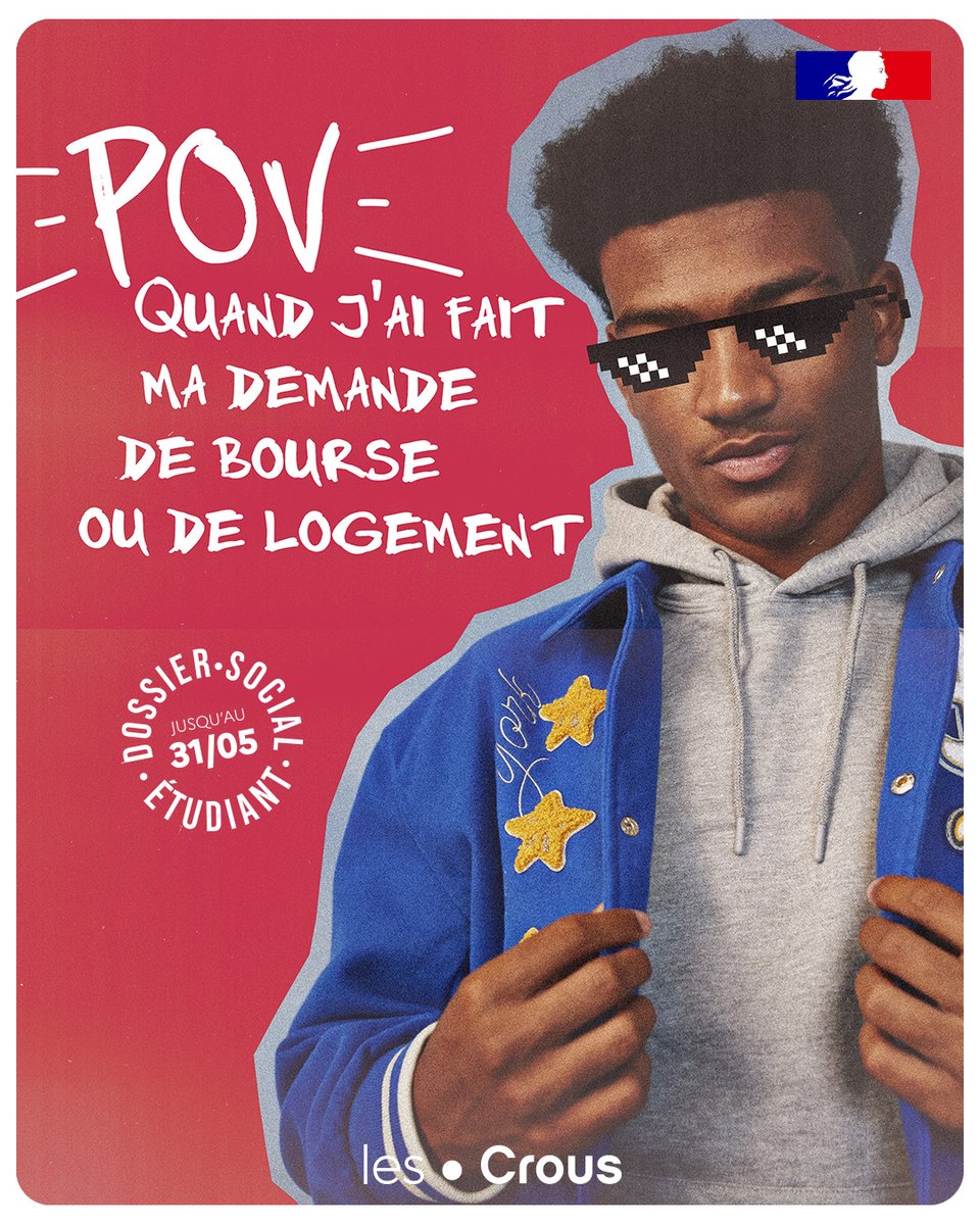 Quand j’ai fait ma demande de bourse ou de logement  😎

⌛️Vous avez jusqu’au 31 mai 2025 pour constituer votre Dossier Social Étudiant et faire votre demande de bourse et de logement ! 

 👉 JeDemandeMaBourse.lesCrous.fr