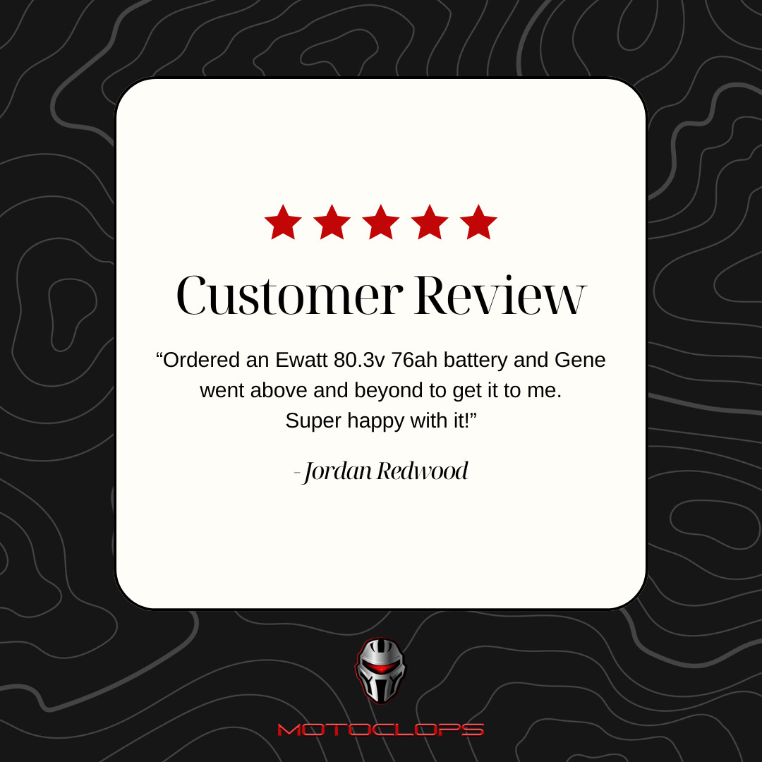 Thanks for your business and review, Jordan. Motoclops is your go-to place for your new e-ride and electric dirt bike parts, tire &amp; wheels, gear &amp; accessories!

Shop Motoclops ➡️ motoclops.com
-
-
#Motoclops #EWatt #electricbike #ebike #electricbikes #ebikelife