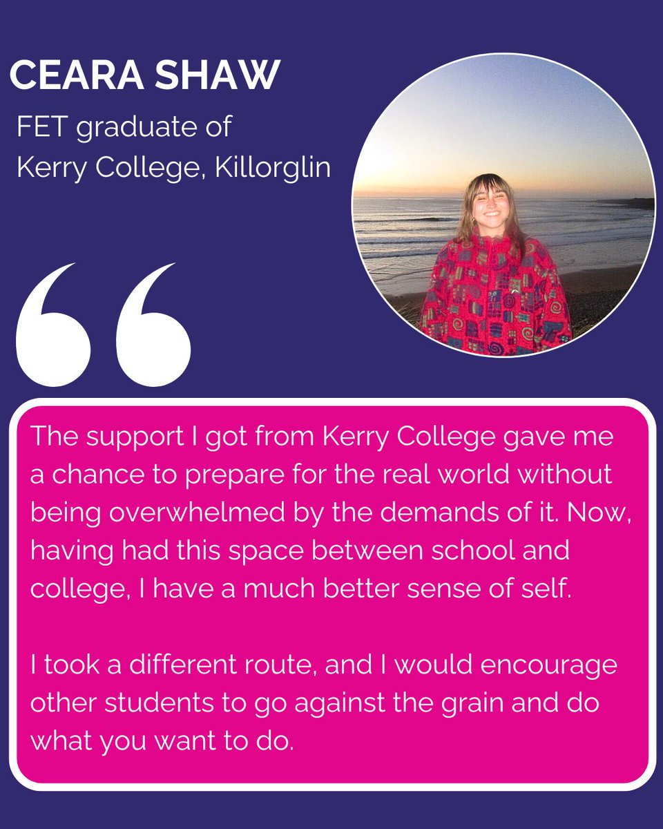 thisisFET (@thisisfet) on Twitter photo A gap year and a Post Leaving Certificate (PLC) course in <a href="/kerrycollegemvc/">Kerry College</a> helped Ceara Shaw discover the right path for her after the Leaving Certificate. She is now studying English Literature in the Netherlands with the confidence she needs to succeed. thisisfet.ie/stories/-i-too… A gap year and a Post Leaving Certificate (PLC) course in <a href="/kerrycollegemvc/">Kerry College</a> helped Ceara Shaw discover the right path for her after the Leaving Certificate. She is now studying English Literature in the Netherlands with the confidence she needs to succeed. thisisfet.ie/stories/-i-too…