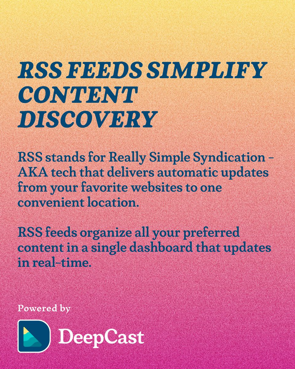 DeepCastCreator's tweet image. &quot;RSS feeds? Oh yeah, totally know what those are...&quot; frantically googles

If you&apos;ve been nodding along but have no clue what RSS actually is, swipe through!

Read the full article here: l8r.it/vqqi