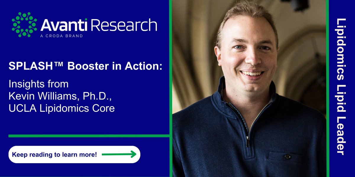 Discover how Kevin Williams from UCLA Lipidomics Core uses SPLASH™ Booster for improved lipidomics accuracy. 
Read more: ow.ly/BbjG50Vsgc9 

#LipidLeaders #Lipidomics #SPLASHBooster #AvantiResearch #LipidScience #InnovationInAction