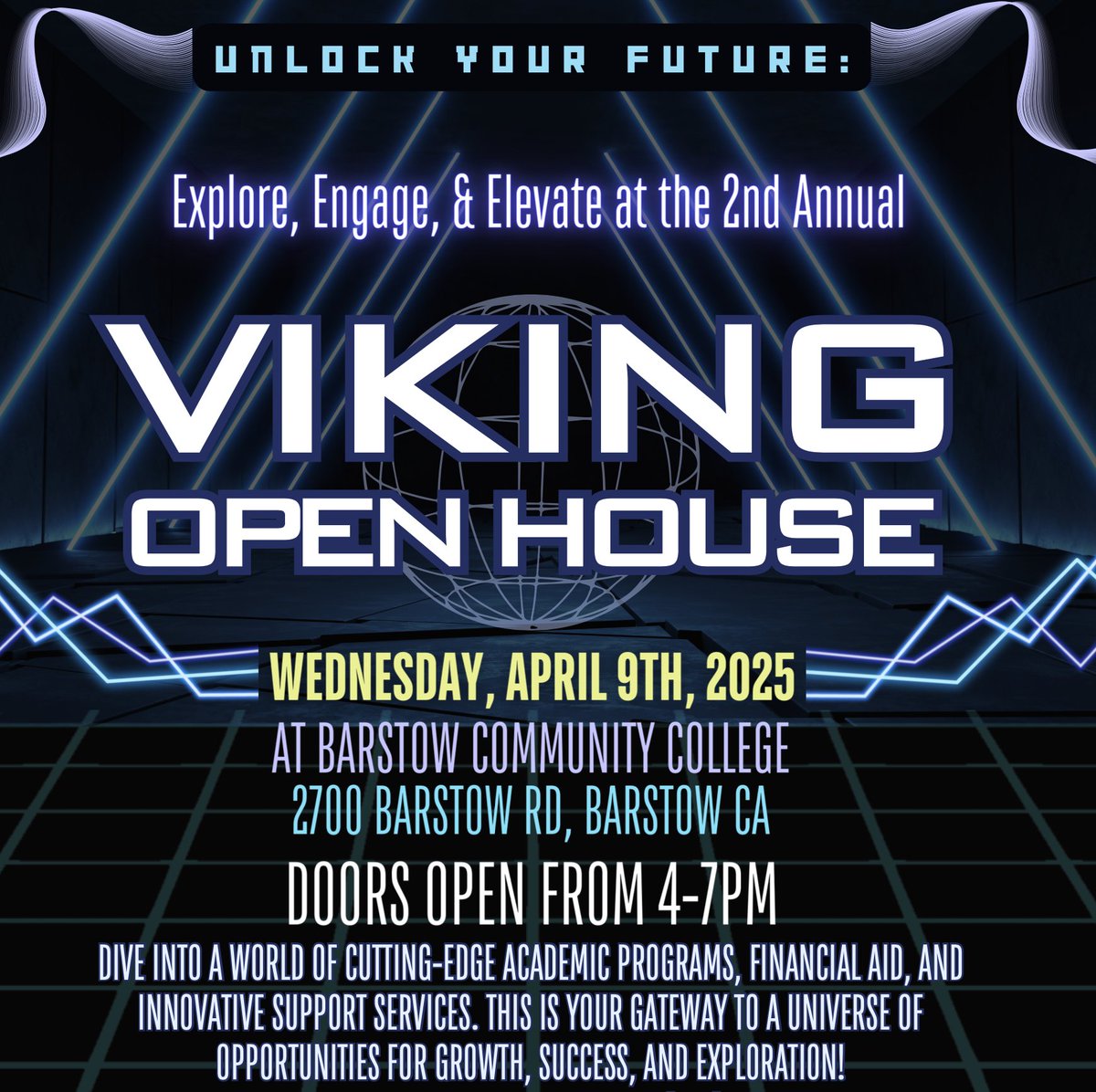 Mark your calendars for the Annual Open House at BCC! 🌟

🗓 When: April 9th, from 4PM-7 PM  
This FREE event is perfect for anyone looking to explore all that BCC has to offer! ✨ Whether you're starting your educational journey or exploring new opportunities!
#openhouse