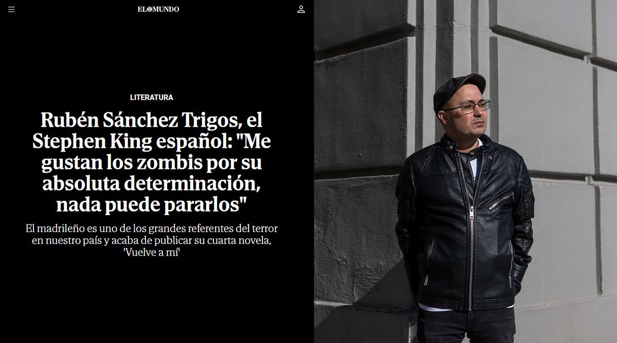 —¿Qué tendrán los zombis que nos dan tanta vida?
—Su absoluta determinación. Nada puede pararles. Si no hay conciencia tampoco hay escapatoria para nosotros. Son un poco como el tiempo.
Entrevisto al autor Rubén Sánchez Trigos para <a href="/Papel_EM/">PAPEL</a> de <a href="/elmundoes/">EL MUNDO</a>:
elmundo.es/cultura/litera…