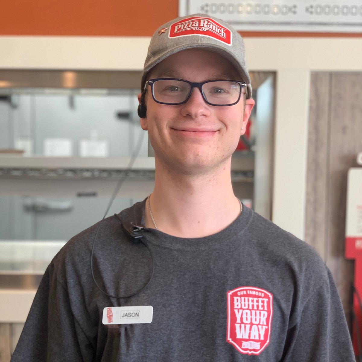 It's #TeamMemberTuesday! Meet Jason, with us since March 2023. Jason plans to grow at Pizza Ranch and study marketing in college.

Why does he enjoy working here? Helping guests, awesome team members, and our values.

His top pick? Stuffed Crust Pepperoni! 🍕😄#PizzaRanch