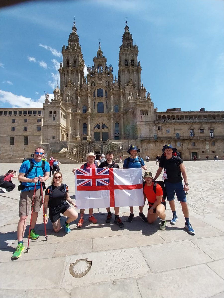 RN_engineers's tweet photo. The engineering team from FSU C and ABW arrived in Santiago de Compestella in Galicia N Spain today at 1400 after a physically and mentally demanding trek. Cloudy and drizzly initially the sunny weather came good after a few days. #aWEsoME #livingtheRNDream #workhardplayhard https://t.co/B0L4xOGZ3T