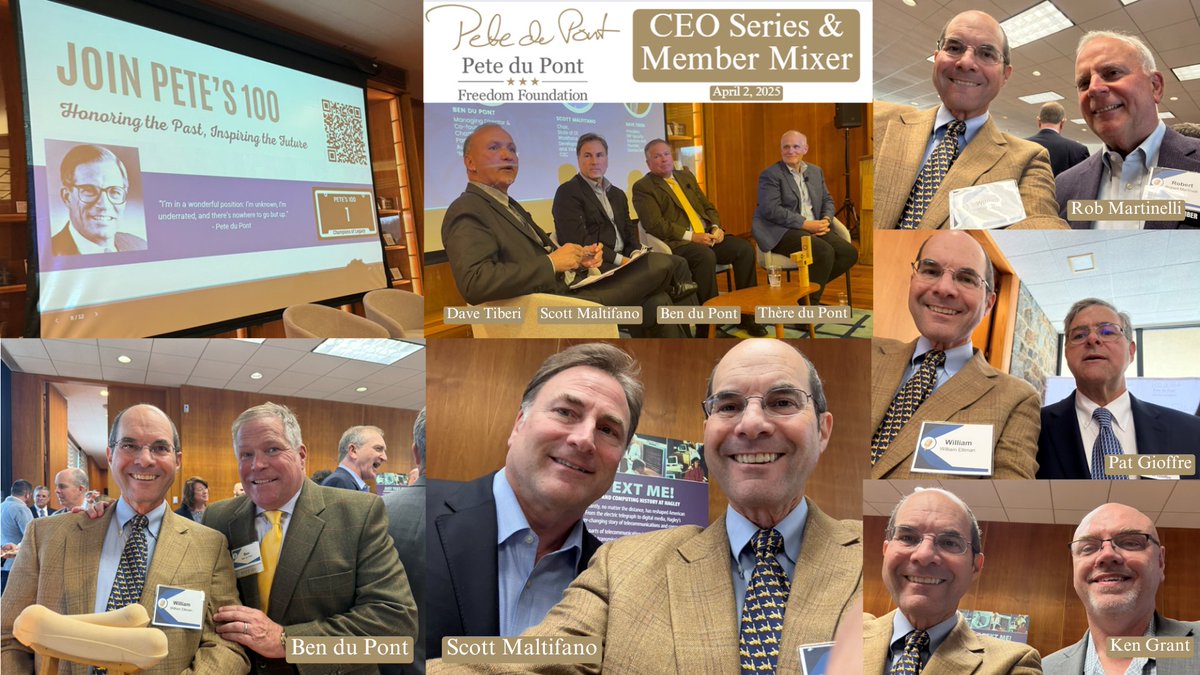 WillsElliman's tweet photo. WOW. Big energy at the Pete du Pont CEO Series 💥9 quotes that hit hard — from grit to growth:
💡 “Innovation is proving an expert wrong.”
💪 “Grit beats intelligence.”
🎉 “Celebrate examples.”

Which one’s your favorite?👇

#Leadership #Innovation #Grit #Delaware4o https://t.co/r23jBvocpF