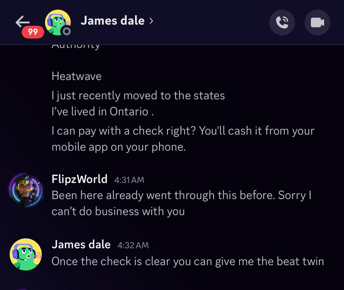 Know the signs. Once you learn the first time you can’t be fooled again. I even told him what my payment methods were. 

Here’s a the rundown what will happen. They will send you a screenshot of said check for you to deposit into your account, after a day or two you’ll think the