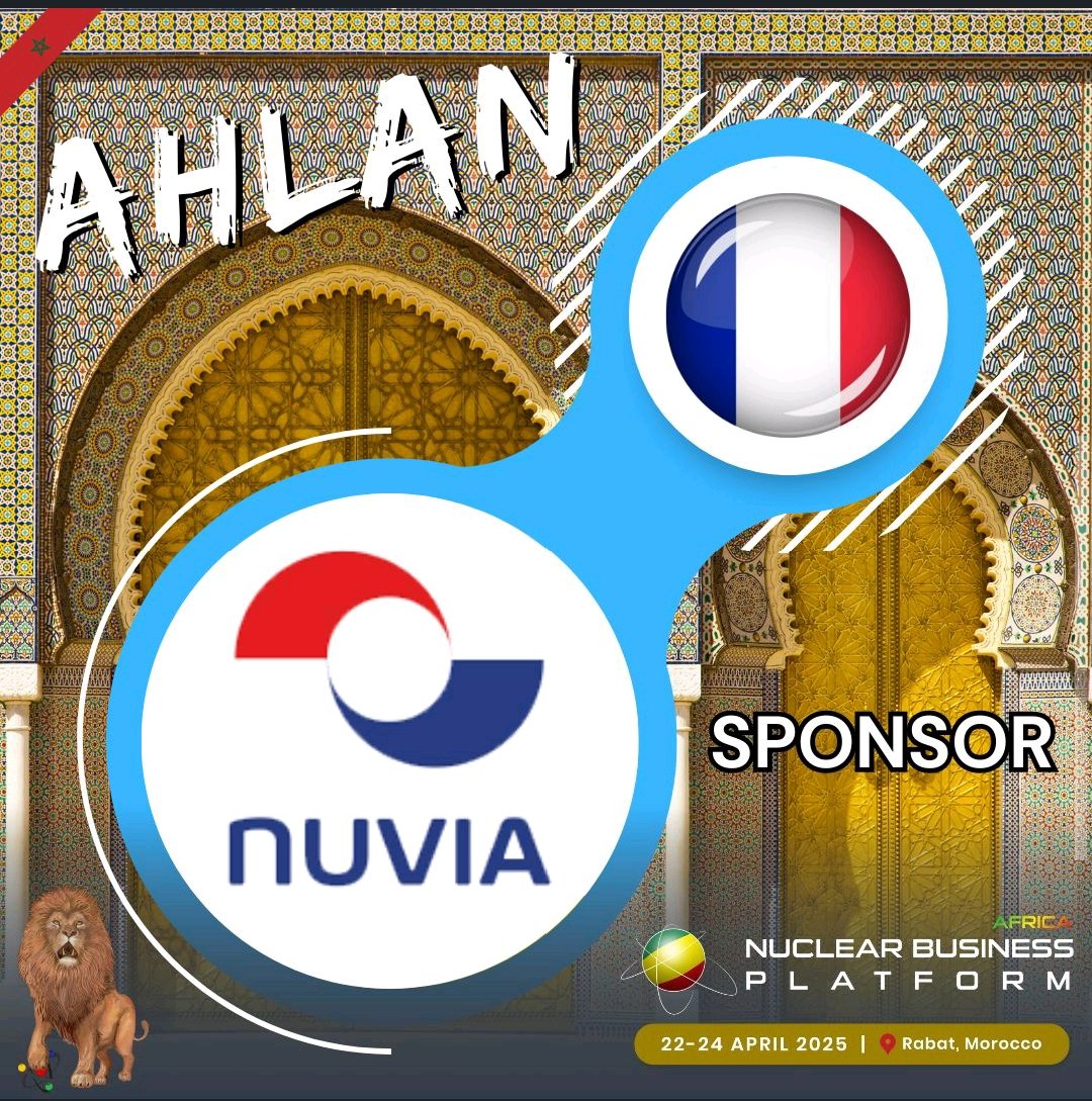 Nuclear_BP's tweet photo. #Ahlan! We are please to welcome 🇫🇷 NUVIA as a key sponsor of #AFNBP 2025 which will take place this April in Rabat, #Morocco 🇲🇦.
#NUVIA is an international group specialized in nuclear and sensitive environments. NUVIA supports its industrial customers throughout their facilities lifecycle, from construction to decommissioning, operations and maintenance. The Group masters the three main areas of expertise: engineering, services and works, as well as product design and manufacturing. Safety and security are at the heart of all its activities, which cover civil engineering, mechanics, waste management and radiation protection, including nuclear measurement, fire and flood protection.
Now in its 4th edition, Africa Nuclear Business Platform brings together senior African government officials involved in their respective country's nuclear power programs to discuss together with the international community on how best to drive their own nuclear programs forward.
Be part of the conversation to shape the future of the African nuclear market. Download the AFNBP brochure here - https://t.co/uRRTmxC2Lc
#NBP #Africa #power #energy #Ahlan