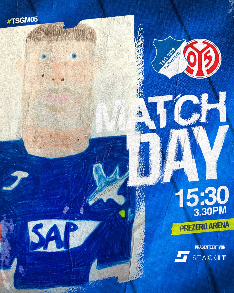 tsghoffenheim's tweet photo. Familienspieltag in der PreZero Arena 🏟️
Danke für diese Zeichnung unseres #TSGoat, Hannah 💙🤍 https://t.co/898bs0gMgF