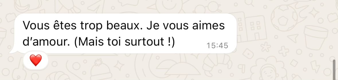 coconut_thereal's tweet photo. Le genre de message qui me donne envie de sourire instantanément 🥹 https://t.co/AKt3AJxq0Y