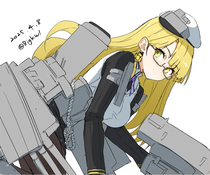 ノーザンプトン#艦これ版深夜の真剣お絵描き60分一本勝負 #艦これ版真剣お絵描き60分一本勝負_20250408 
