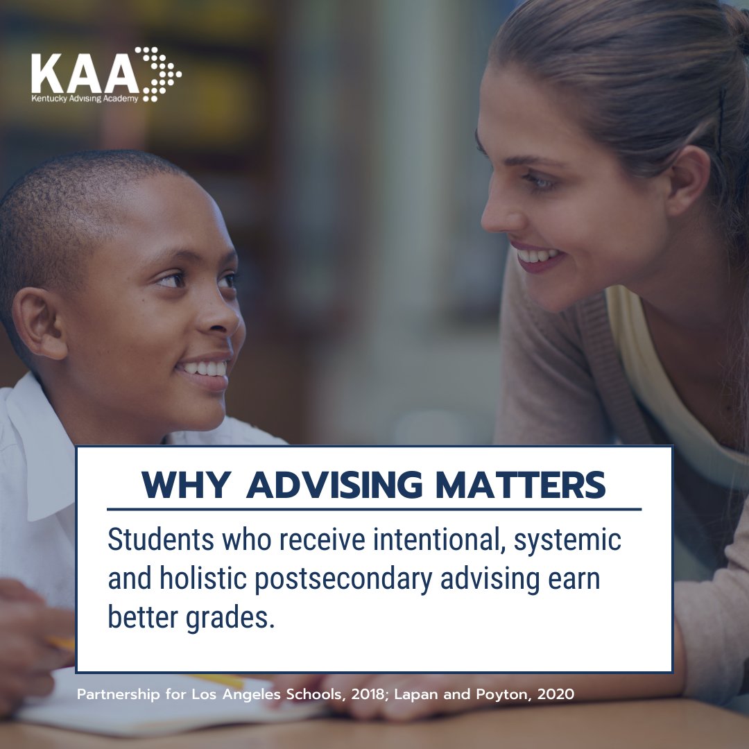 Supporting students in making informed decisions about their future helps them in their future path and improves their overall academic experience! 🎓

Check out the KAA Toolkit to assist in providing intentional, holistic career advising to students!

cpe.ky.gov/advisingky-too…