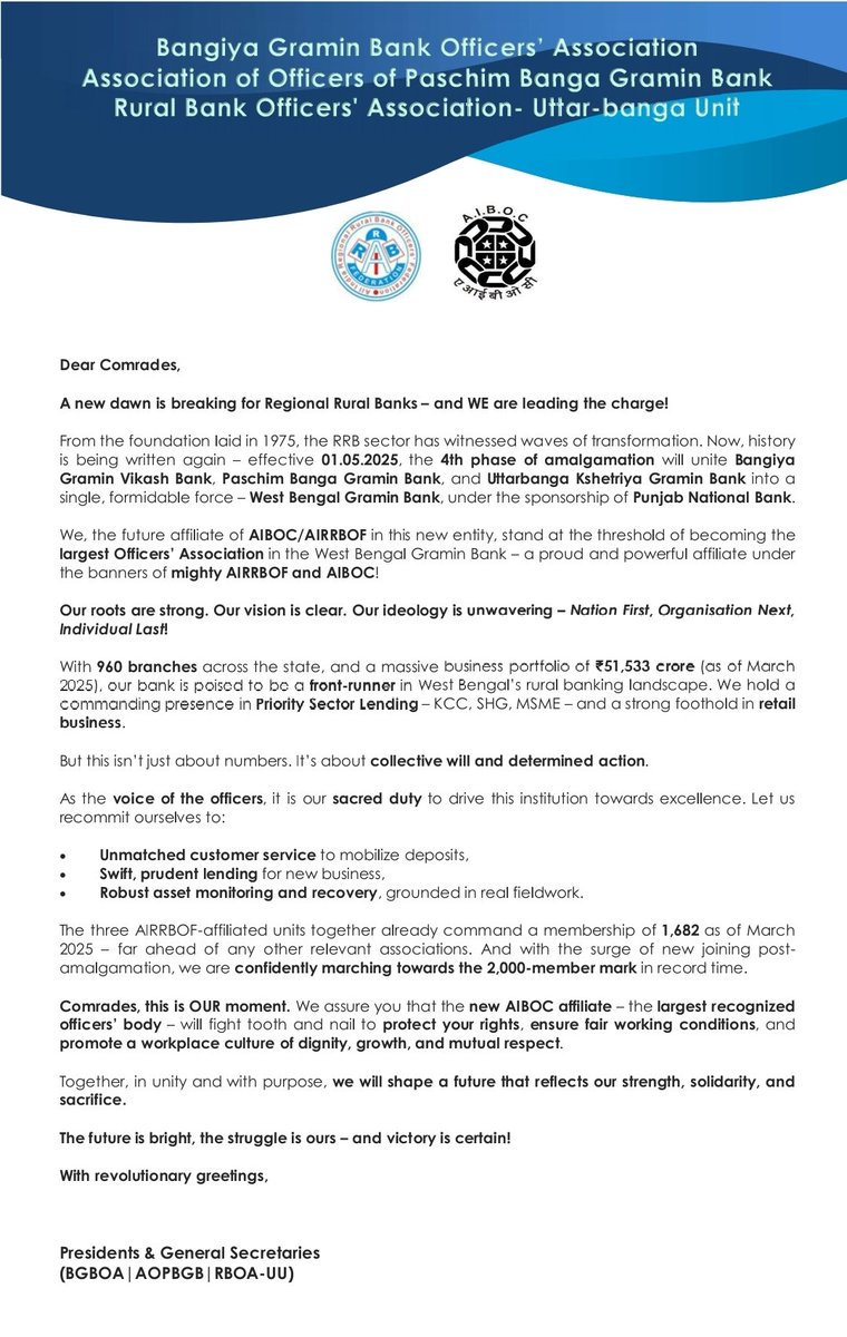 ONE FAMILY, ONE ASSOCIATION, ONE FUTURE