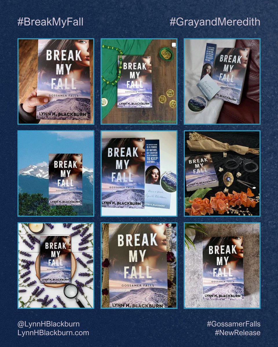 LynnHBlackburn's tweet photo. I have LOVED seeing your beautiful images of #BreakMyFall!!! 📸

Aren't these gorgeous? 

#romanticsuspense
#gossamerfalls
#GrayandMeredith
#bookphotography
#readers
#amreading
#bookstagram
#newrelease

@revellfiction https://t.co/tNqlmSA56x
