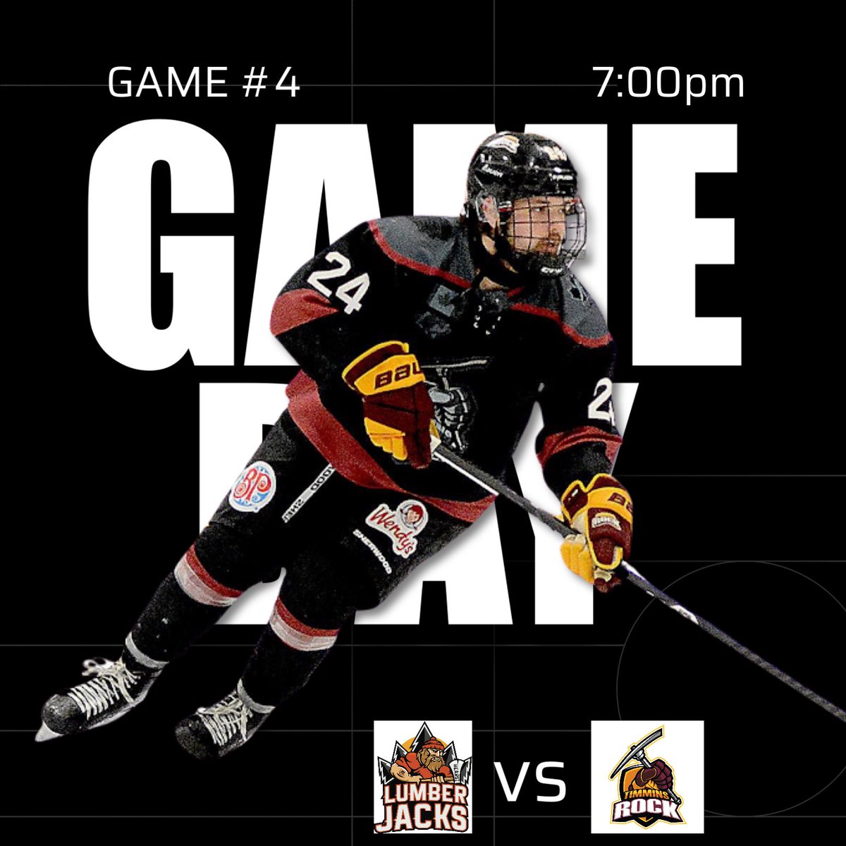 TimminsRock's tweet image. 📣 ITS GAME DAY!🏠

Your Timmins Rock are back in action tonight as they host the Hearst Lumberjacks in Game 4 of the #NOJHL Semifinals - puck drops just after 7pm🏒

Come on out and get LOUD!💥

🎟️timminsrock.com/tickets
🎙️Andrew Autio/Jason Kelly
🖥️FloHockey

#PackTheMac