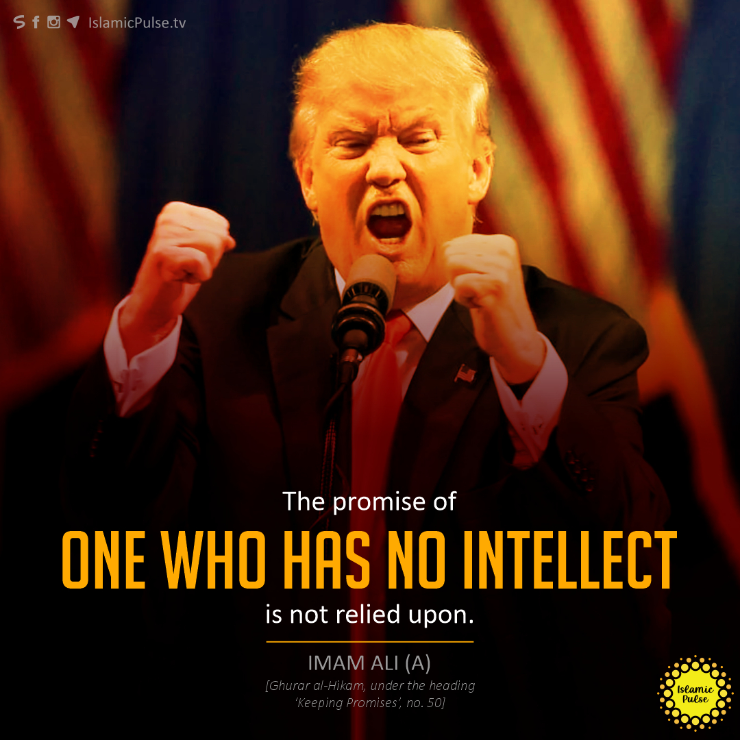 IslamicPulse1's tweet photo. "The promise of one who has no intellect is not relied upon."
#ImamAli #Ali #Imam #Murtaza #Asadullah #Hadith #promise https://t.co/yHJjox2zUg
