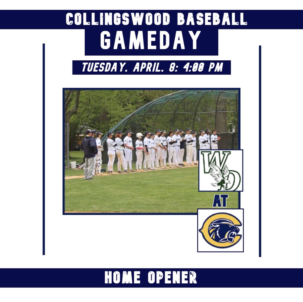 Colls Baseball (@collshsbaseball) on Twitter photo FINALLY! Game Day! 🔵🟡⚾️
The Panthers welcome <a href="/WDHS_Baseball/">WEST DEPTFORD BASEBALL</a> to Knight Park for our Home Opener! First pitch is scheduled for 4pm! FINALLY! Game Day! 🔵🟡⚾️
The Panthers welcome <a href="/WDHS_Baseball/">WEST DEPTFORD BASEBALL</a> to Knight Park for our Home Opener! First pitch is scheduled for 4pm!