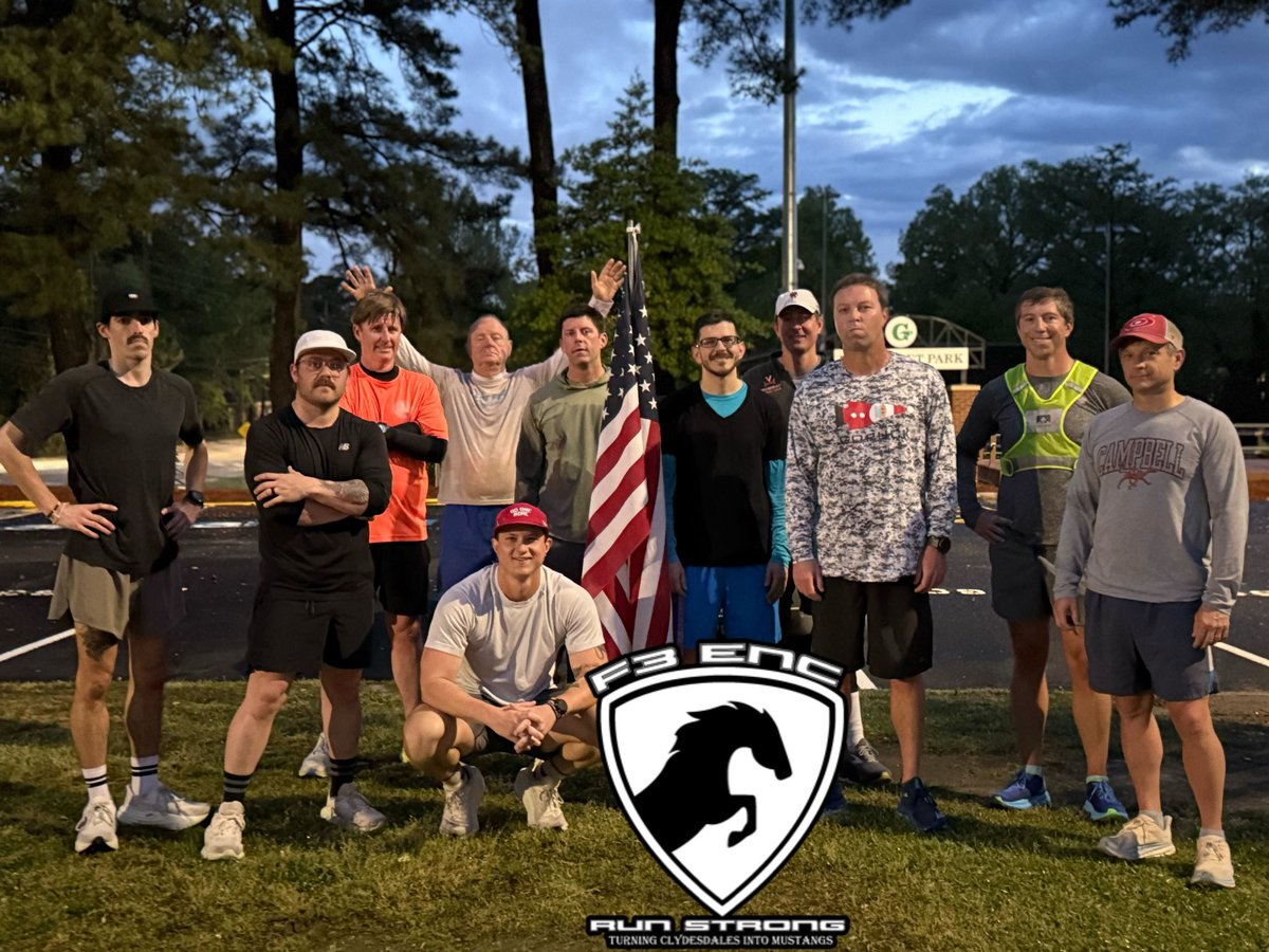 F3ENC's tweet image. 41 #f3enc men today!  #f3nation #f3counts
10 @ #runstrong
12 @ #thesandlot
5 @ #ruckready
5 @ #eaglesridge
9 @ #tobaccoroad