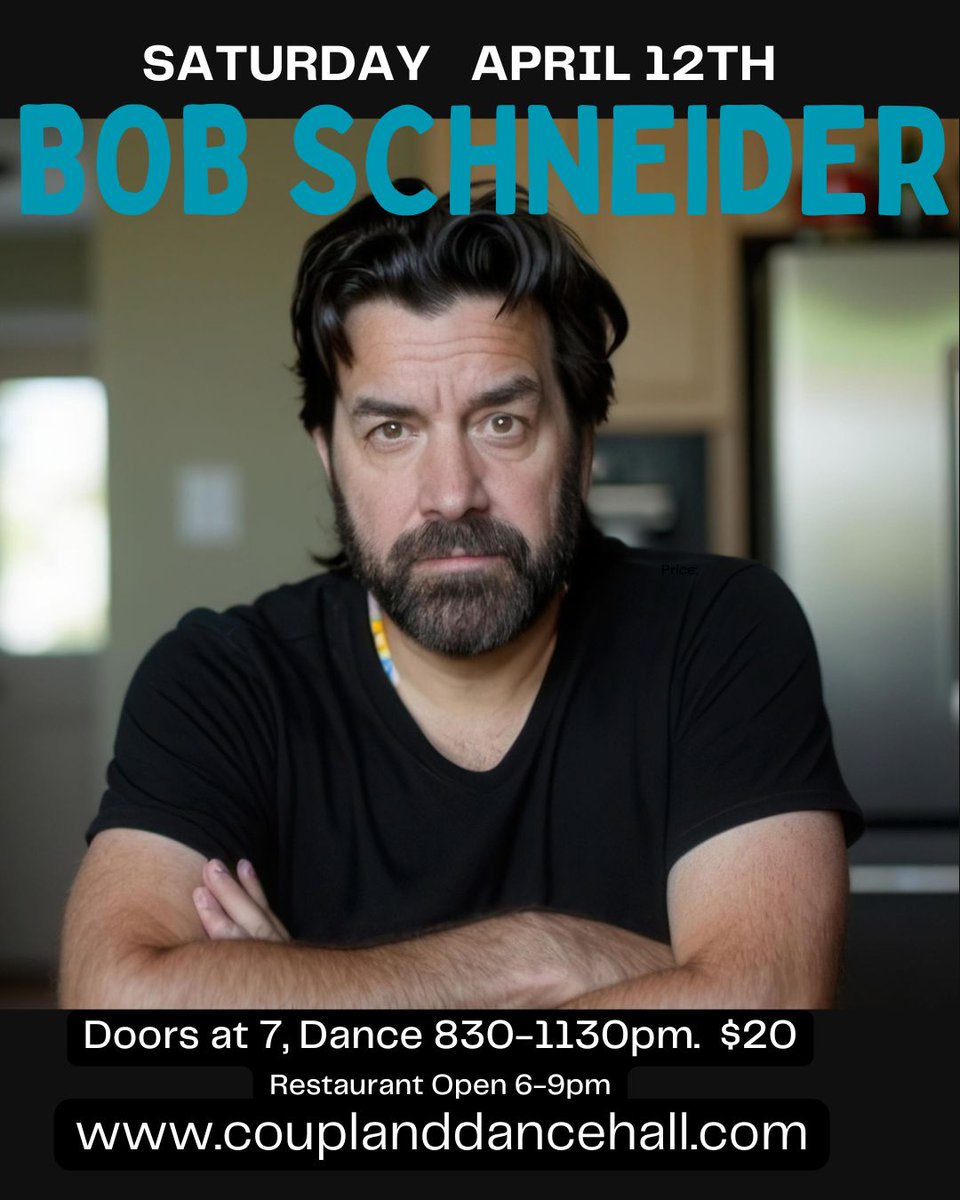 Bob Schneider @ Coupland Dancehall (Sat) Apr 12th 8:30pm hmt.fm/tw/445191