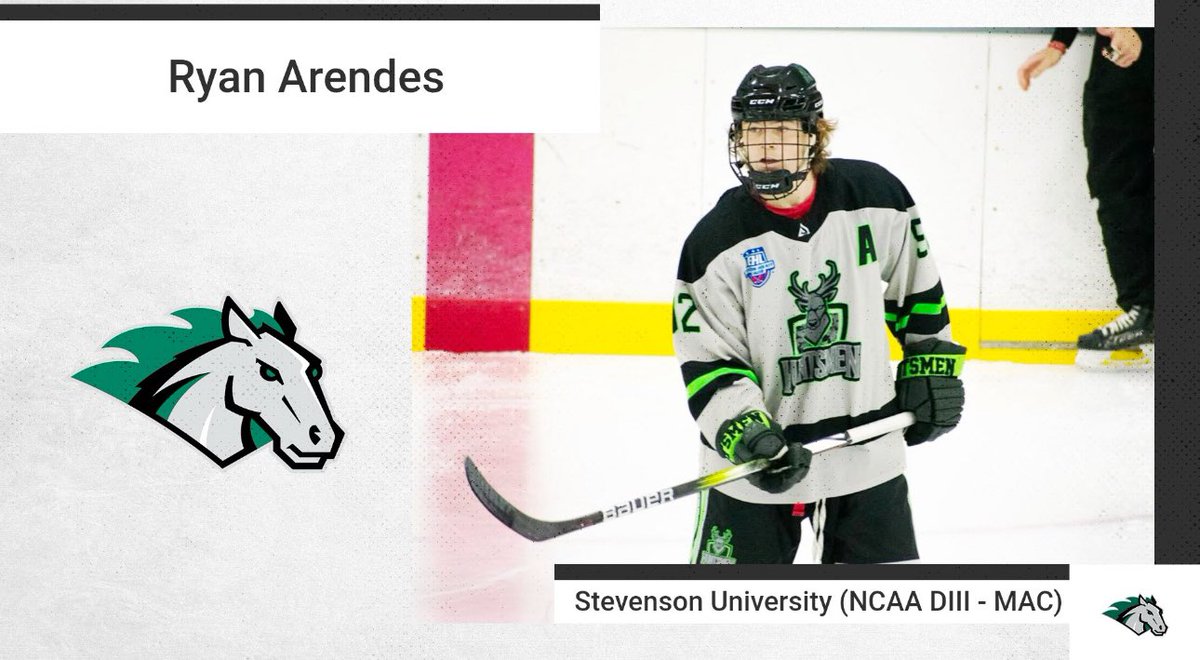 Salt City Prospects (@saltcitypros) on Twitter photo Congrats Ryan Arendes on committing to Stevenson University! The ‘04 skilled Forward led the PA Huntsmen in scoring with 60 PTs in 44 GMs this past season and looks to carry that momentum to the NCAA level next year. Congrats Ryan! #scp
.
<a href="/SUMustanghky/">Stevenson University Men's Hockey</a> <a href="/PAHuntsmen/">Pennsylvania Huntsmen</a> <a href="/NCAAIceHockey/">NCAA Ice Hockey</a> Congrats Ryan Arendes on committing to Stevenson University! The ‘04 skilled Forward led the PA Huntsmen in scoring with 60 PTs in 44 GMs this past season and looks to carry that momentum to the NCAA level next year. Congrats Ryan! #scp
.
<a href="/SUMustanghky/">Stevenson University Men's Hockey</a> <a href="/PAHuntsmen/">Pennsylvania Huntsmen</a> <a href="/NCAAIceHockey/">NCAA Ice Hockey</a>