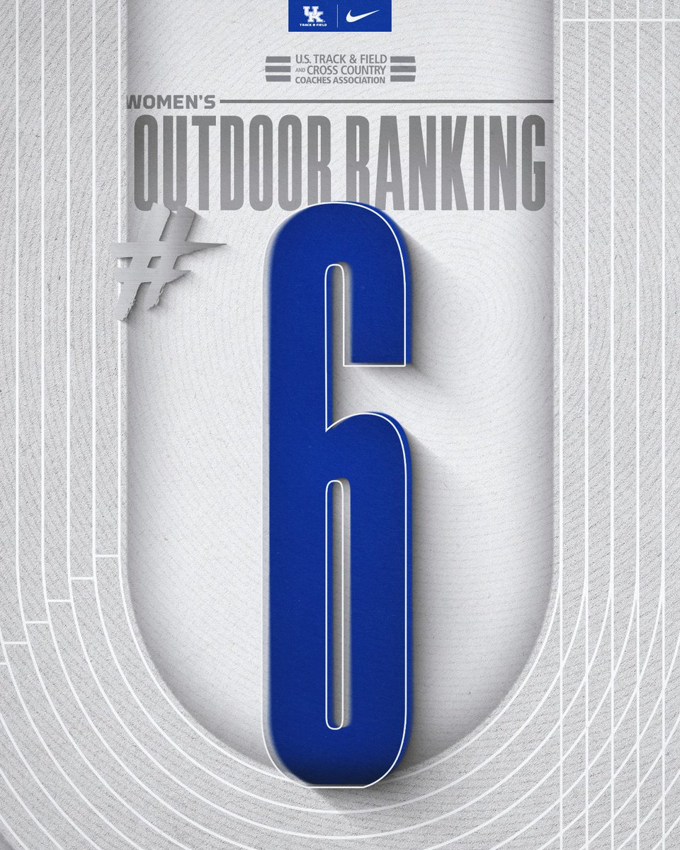 KentuckyTrack's tweet photo. Into the top-10 😤

The Wildcats move up to No. 6⃣ in this week's USFTCCCA Rankings‼️

#WeAreUK | #UKTF https://t.co/udu84diB7f