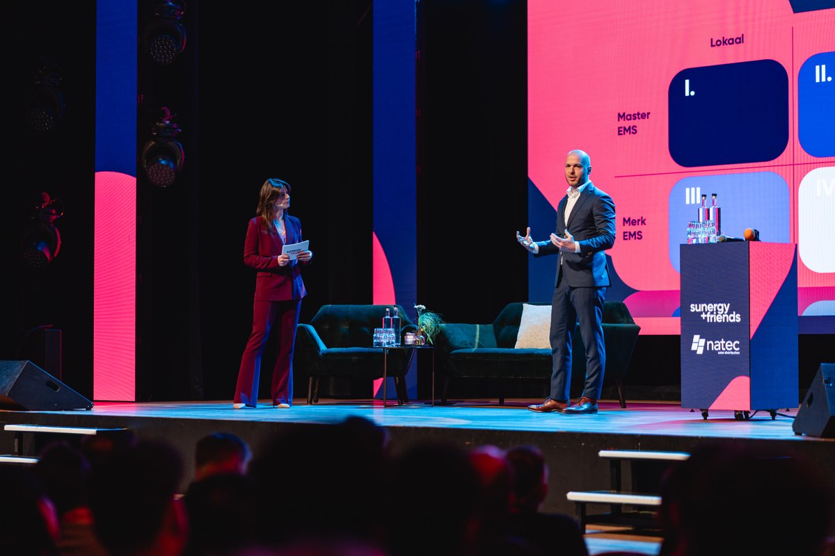 SunergyNL's tweet photo. Wat een dag! 💥
De eerste editie van Sunergy+Friends was een groot succes met 200+ installateurs, demo’s, inzichten én de Slimste Installateur Award.
Dank aan iedereen die erbij was – op naar de volgende editie! ⚡🔋🌞
#SlimmeRik #EMS #Thuisbatterij https://t.co/qVZTB6xhtc