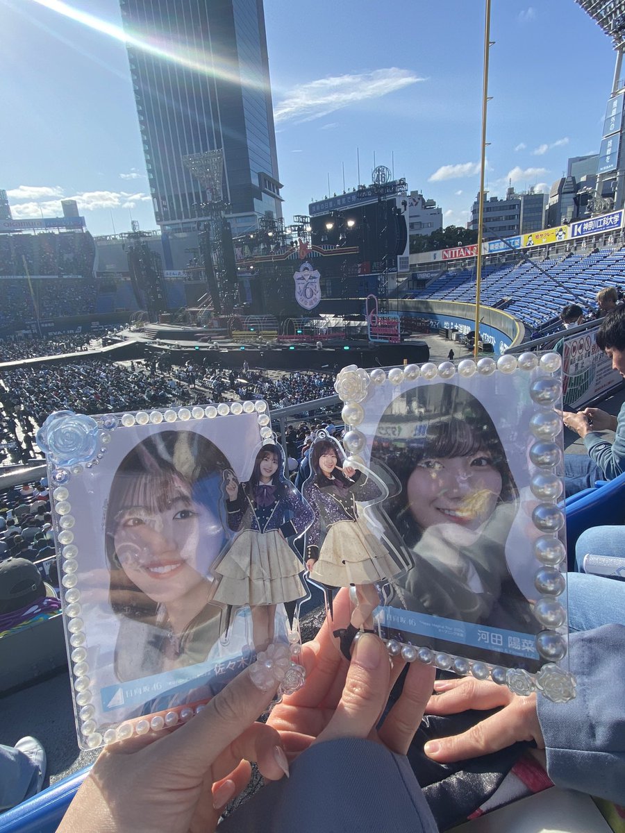 mi__pom46's tweet photo. ひな誕祭2日目☀️
雨予報がめちゃくちゃに晴れて、日向坂の偉大な力を感じた日🌈
大好きなオリメンでのひらがなけやきをもう一度見れたのも、ここまで日向坂を好きでいられたのも全て久美ちゃんのおかげだよ、世界一のキャプテン！卒業おめでとう🩵💜
#6回目のひな誕祭_day2
#佐々木久美卒業セレモニー https://t.co/VUIvICa6k8