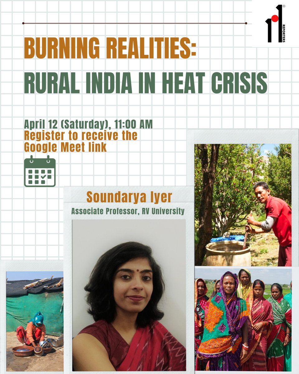 101reporters's tweet photo. It's a flaming hot summer in India with IMD issuing heat wave warning alerts in several states.

For journalists covering stories from the grassroots, it's the "Heat stress in rural India: Impacts on humans, habitats and livelihoods" https://t.co/bbCuH30oSe
