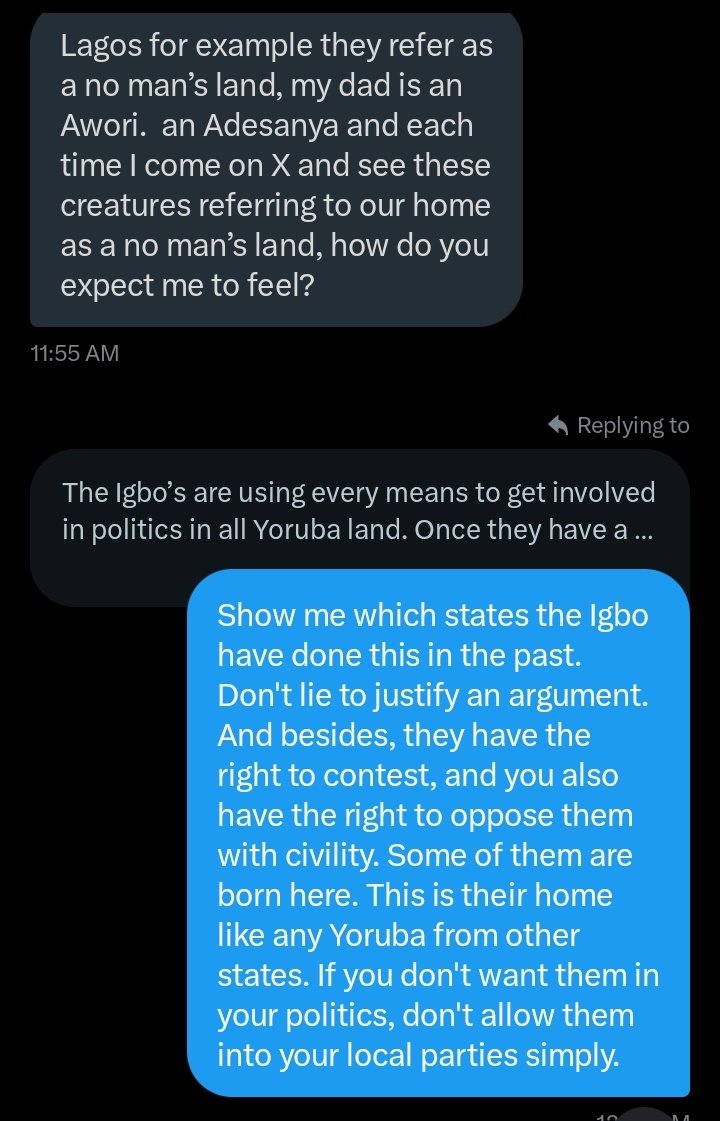 bolazeal's tweet photo. This Ronu bigot came to my DM to insult and stylishly threaten me. Well, I used the chance to educate him. These people have been brainwashed beyond redemption. They don't even know what they are fighting for. It's an opportunity to know what's going on in the mind of a bigot. https://t.co/ElfUbjkJrj