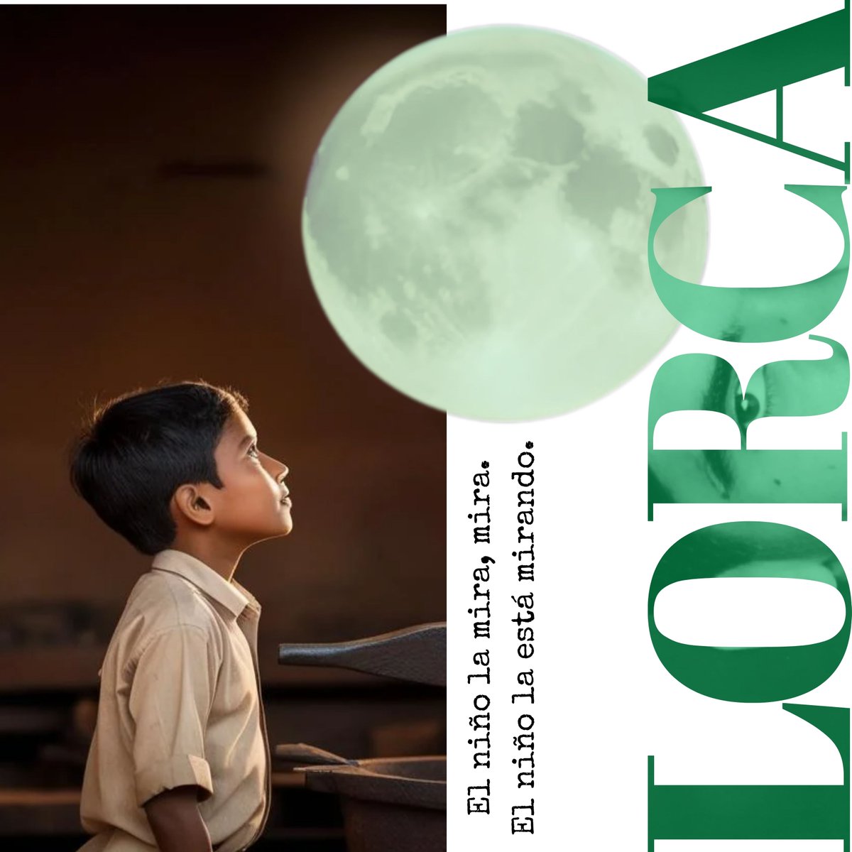 El niño la mira, mira. El niño la está mirando. Federico García Lorca. #díadellibro25 #leeresvida #lorca