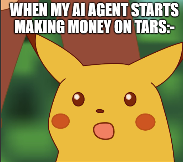 pikachu_voltss's tweet photo. broooo my lil AI agent just clocked in🧠
@tarsprotocol dropped this AI Token Marketplace on Solana and now it's literally earning tokens while I nap.
Memecoins had their moment… now it’s time for smartcoins fr.
🔗https://t.co/fraRzk7xSN
#Solana #Tars #Web3Humour #AIThings https://t.co/hUqNVlyJfQ