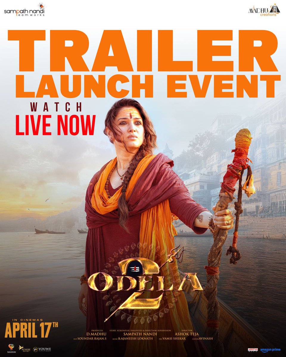 Hebah Patel (@ihebahp) on Twitter photo Here's the thrilling and intresting #Odela2Trailer
▶️ youtu.be/76oCSUojxXI
GRAND WORLDWIDE RELEASE ON APRIL 17th🤞
<a href="/IamSampathNandi/">Sampath Nandi</a> <a href="/tamannaahspeaks/">Tamannaah Bhatia</a> Here's the thrilling and intresting #Odela2Trailer
▶️ youtu.be/76oCSUojxXI
GRAND WORLDWIDE RELEASE ON APRIL 17th🤞
<a href="/IamSampathNandi/">Sampath Nandi</a> <a href="/tamannaahspeaks/">Tamannaah Bhatia</a>
